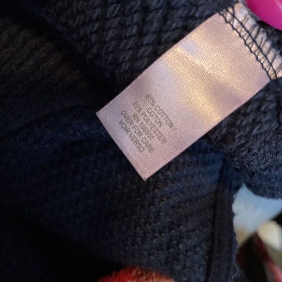 Calypso St. Bart Cardigan Sweater Open Front Draped Large Asymmetric Blue - Picture 5 of 6